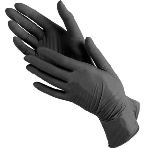 Перчатки нитриловые неопудренные "S" черные